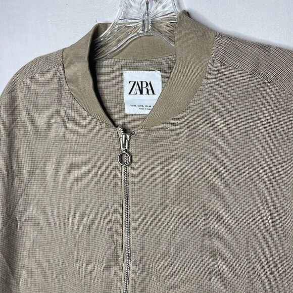 Zara Olive Green Zip Up Bomber Jacket. Size XL. - Picture 2 of 8